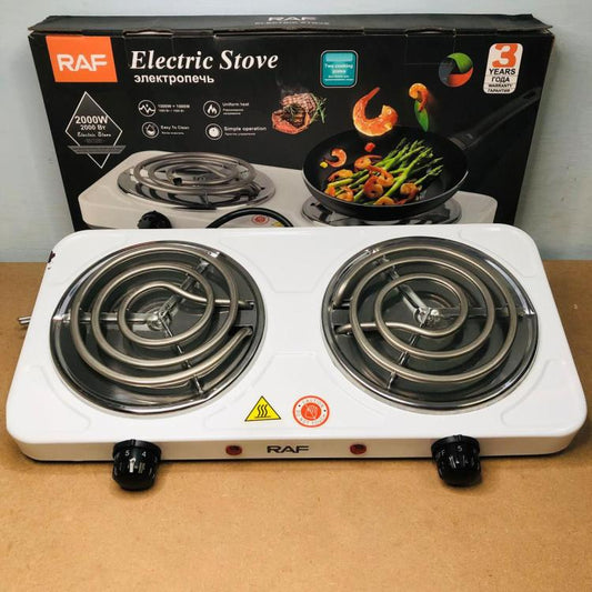 Raf Double Electric Stove 2000Watt | Electric Hot Plate Stove 2000 Watt | Electric Cooker | Electric Coil Cooking Stove