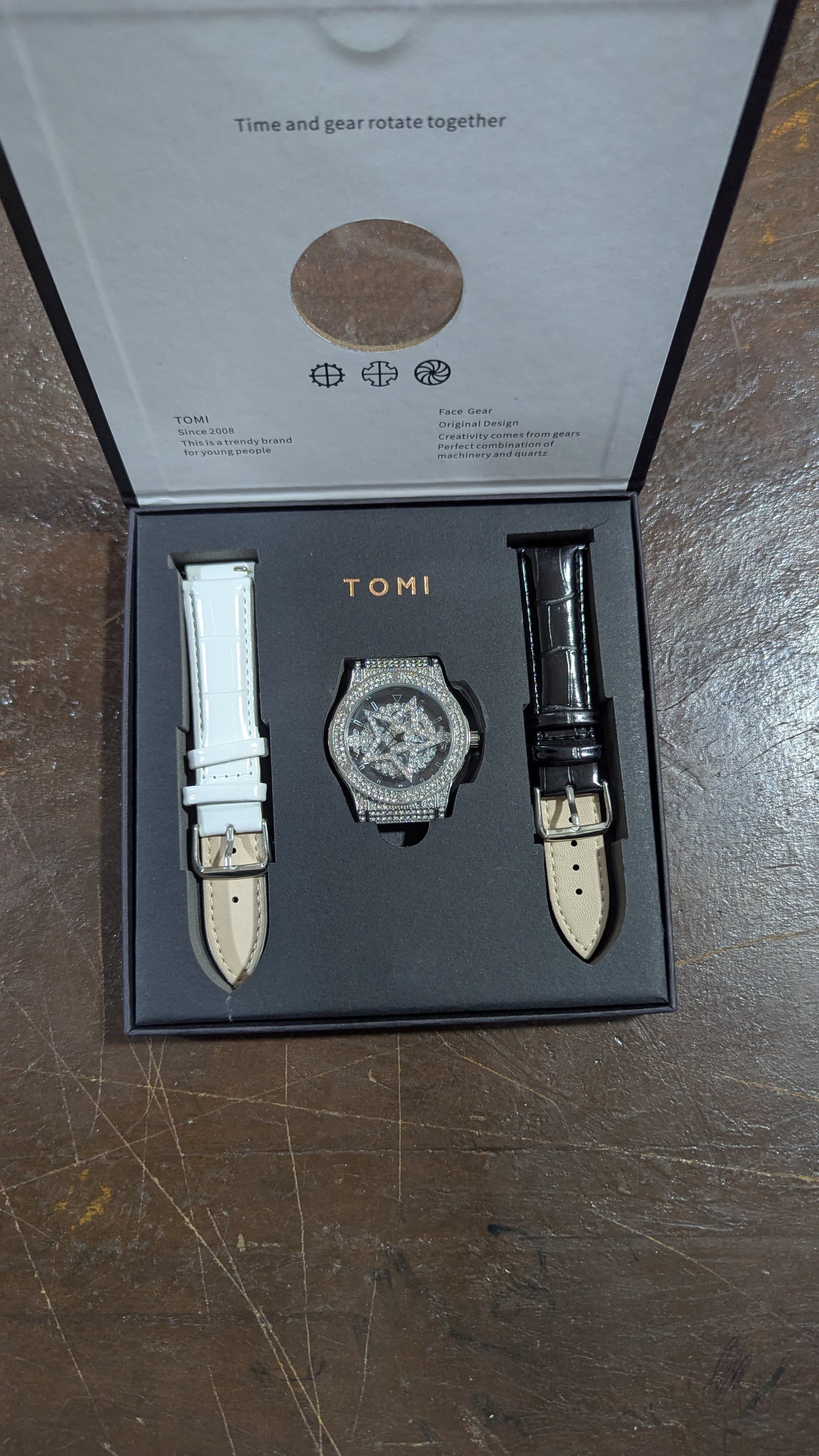 TOMI Face Gear Dual Strap Luxury Watch