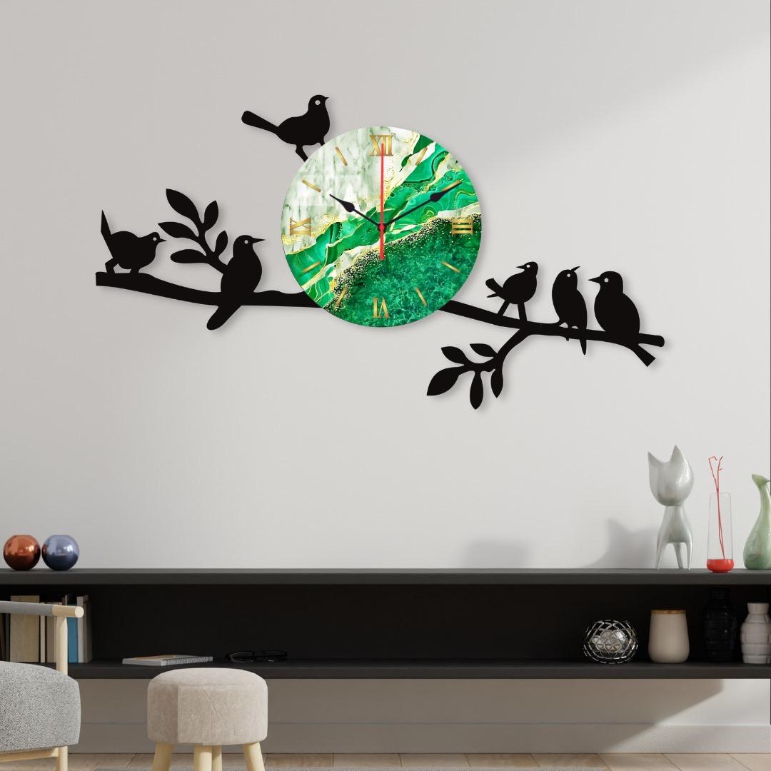 Sparrow Design dial Wooden Wall Clock for Home and Offices decore